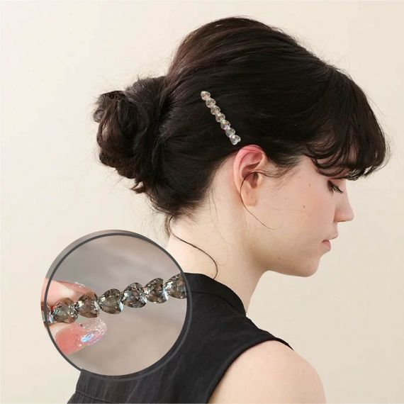 ヘアクリップ ハート型 ヘアピン 髪飾り ガールズ 髪留め 一字型ピン ダッククリップ ヘアアクセサリー レディース 大人っぽい シンプル かわいい おしゃれ プレゼント