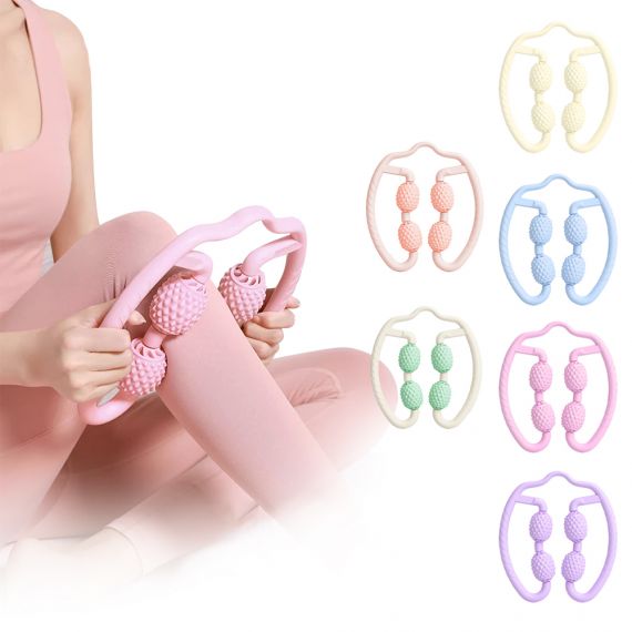 マッサージローラー 筋膜ローラー 美脚 手持ち 挟む マッサージ むくみ 解消 太もも 足 首 背中 腕 指 筋膜 リリース 磁石 ツボ ふくらはぎ セルライト ハンディ 脚痩せ 肩こり 二の腕 挟む式 コロコロ 足やせ 