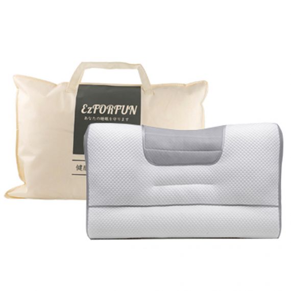 枕 まくら 首肩フィット 頚椎サポート 首が痛くならない 低反発 横向き 仰向き 寝返り 低め 高め 4Dゾーニング設計 通気性 弾力性 人間工学 肌触り良い 柔らかい 64×45cm