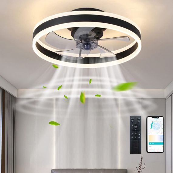 X30 シーリングファンライト シーリングファン ファン付き照明 シーリングライト ファン付き ファン付きシーリングライト シーリング ファン ファンライト LED ファン ナイトライト 静音 オフィス 家庭用 子供部屋 書斎 省エネ 簡単インストール シーリングファンライト/110V/ブラック/50CM