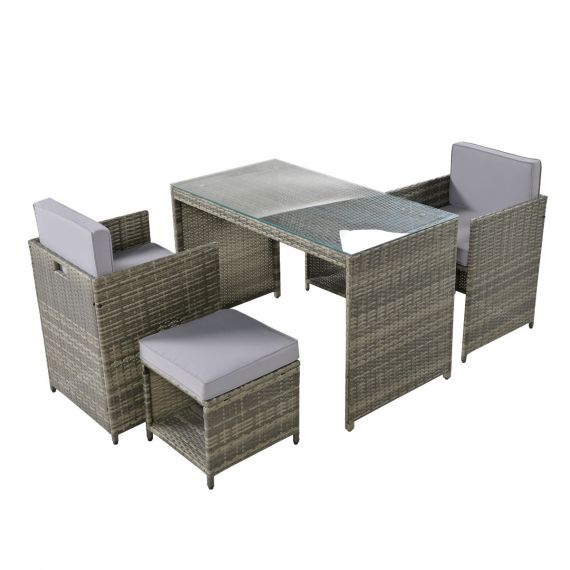 ガーデンファニチャー テーブルセット ガーデン テーブル ソファー チェアー リゾート ラタン調 組合せ自由 撥水加工 省スペース 耐久性 北欧 屋外家具 ホテル