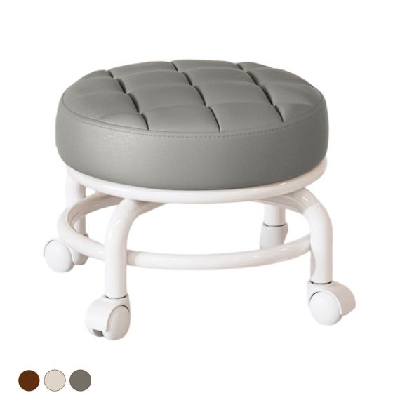 スツール おしゃれ 作業椅子 低い丸椅子 イス チェア ラウンドチェア ラウンドスツール ダイニングチェア 北欧 カフェ風 回転椅子 キャスター付き　丸椅子