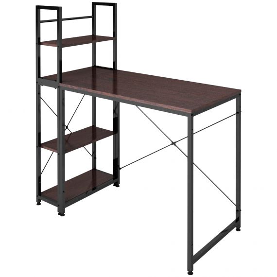 パソコンデスク 左右入替可 収納 両用デスク ハイタイプ